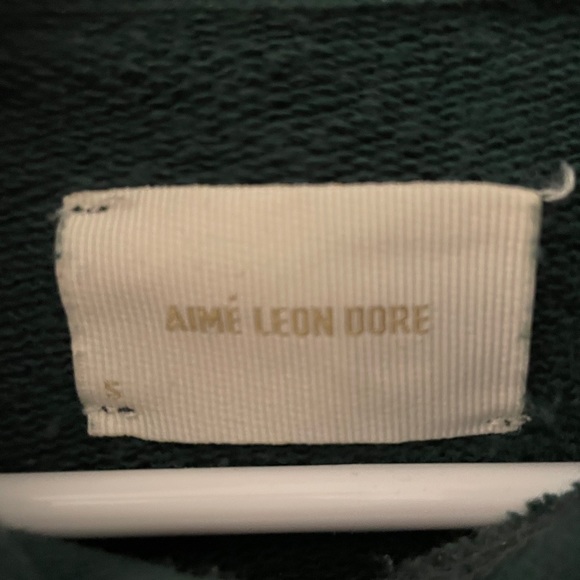 Aime Leon Dore ALD Terry Logo Hoodie Botanical Green Size S Small - Picture 3 of 3